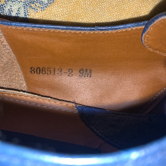 Giorgio Brutini Men\'s Blue Ostrich Print Leather Dress Shoes Size 9M main image 10